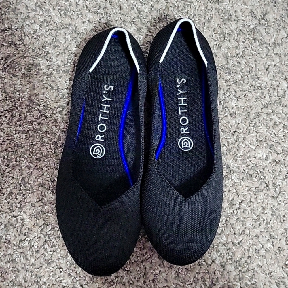 Like New Rothy' Black Flats/Ballet Shoes